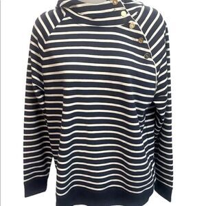 Ralph Lauren Navy & White striped Nautical Hoodie XS